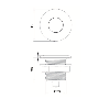 6438-ACAC-AB00 Commande pneumatique bouton affleurant chromé