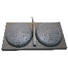 Commande à air grise double pour table médicale 6447-ABBB-BAAA