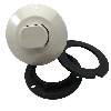 6442-BAAA-A000 Bouton poussoir blanc en saillie à visser