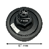 6433-0021 Bouton interrupteur à air noir à visser trou de perçage 20mm