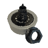 6433-0012 Bouton poussoir gris à air, pour panneau fin