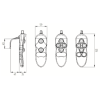 6451-0004 Télécommande pneumatique 4 boutons + accroche