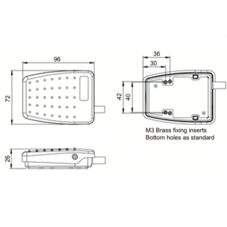 6225-ABEB-ZZZA-003 Pédale en kit 3A 24V Homologation médicale-Lire la description