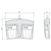 6225-0020 pédale double USB - programmable par dip switch