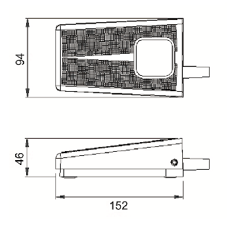 6254-CT PEDALE INDUSTRIELLE en ALUMINIUM 10A / 250V AC Contact C/O-Lire la description