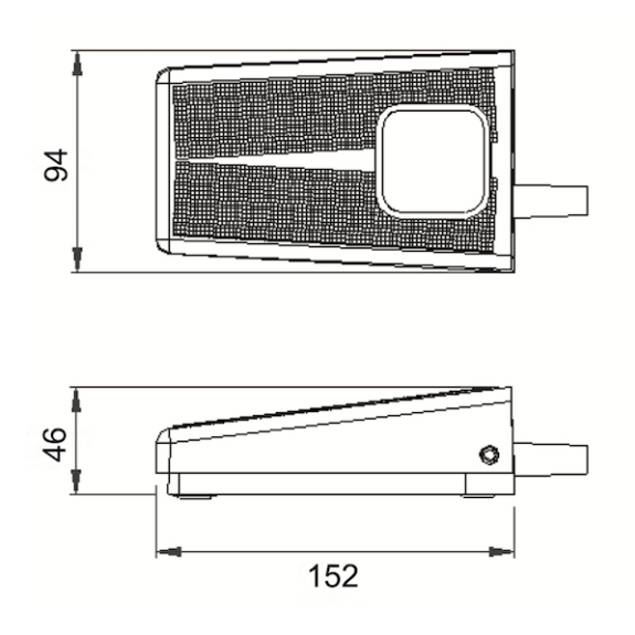 6254-CT PEDALE INDUSTRIELLE en ALUMINIUM 10A / 250V AC Contact C/O-Lire la description