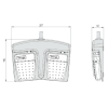 6226-0003 Interrupteur à pédale double  IP67 3A 24V médical