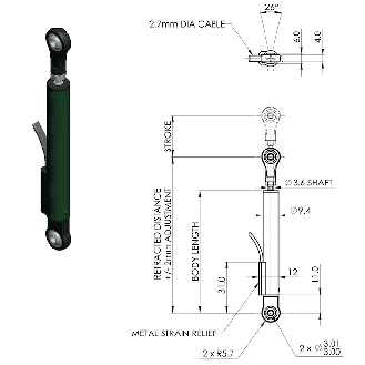 ELPM-100 Capteur étanche pour suspensions, course de 100mm-Lire la description