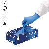 Gants nitrile jetables Bleu - Boîte de 100 gants - Sans latex - Non poudrés - Résistants et Multi-usages