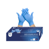 Gants nitrile jetables Bleu - Boîte de 100 gants - Sans latex - Non poudrés - Résistants et Multi-usages