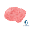 Charlottes jetables pour cheveux - Sachet de 100 Pièces (Rouge) - Double élastique - Bouffants respirants et résistants