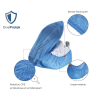 Surchaussures Jetables Imperméables en Polyéthylène Chloré (CPE) - Sachet de 100 pièces - Taille Unique – Bleu