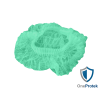 Charlottes jetables pour cheveux - Sachet de 100 Pièces (Vert) - Double élastique - Bouffants respirants et résistants