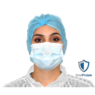 Charlottes jetables pour cheveux - Sachet de 100 Pièces (Bleu) - Double élastique - Bouffants respirants et résistants-Lire la description