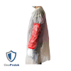 Manchette de protection à usage unique - Sachet de 100 Pièces (Rouge) - Élastique aux extrémités - Imperméable aux éclaboussures