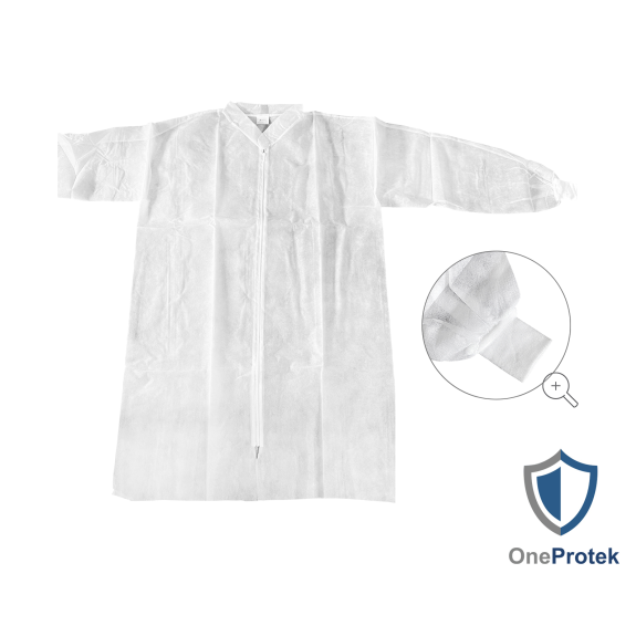 Blouses visiteurs jetables - Sachet de 10 pièces - Zipper - Taille XL-Lire la description