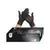 Gants nitrile jetables Noir- Boîte de 100 gants - Sans latex - Non poudrés - Résistants et Multi-usages