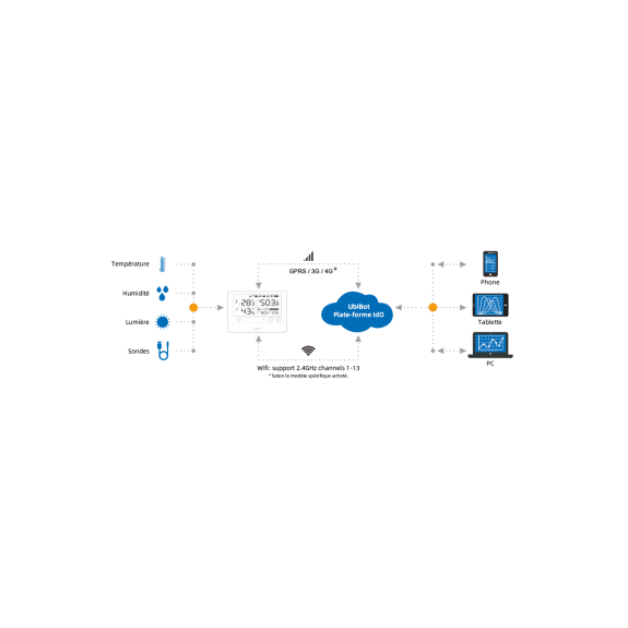 Enregistreur de données WS1 Pro 2.4GHz WiFi et LTE-Lire la description