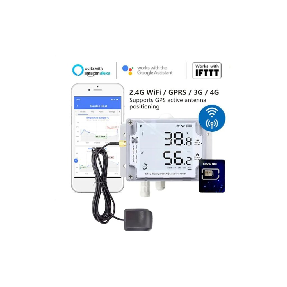 GS1 - Enregistreur de données avec WiFi et LTE plus fonction de positionnement GPS-Lire la description