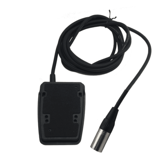 Pédale plastique avec prise XLR3M mâle câble 3M contact C/O-Lire la description
