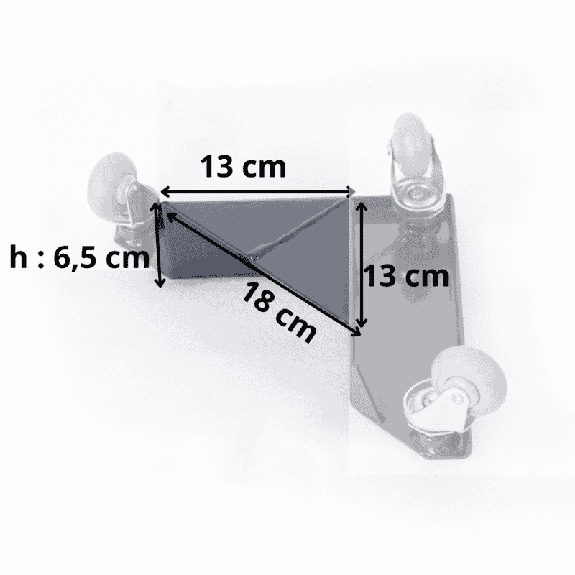 Coins roulants 600 kg avec roues pivotantes Coins roulants 600 kg avec roues pivotantes-Lire la description
