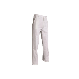 Pantalon workwear 100 % coton 330 grs Adrien Blanc T 58-Lire la description