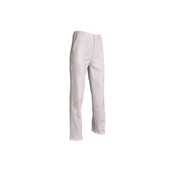 Pantalon workwear 100 % coton 330 grs Adrien Blanc T 36-Lire la description