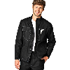 Veste de travail WORKWEAR Zip BEN, blouson de sécurité CANVAS manche longue NOIR taille M