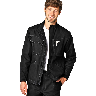 Veste de travail WORKWEAR Zip BEN, blouson de sécurité CANVAS manche longue NOIR taille M-Lire la description