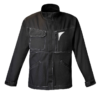 Veste de travail WORKWEAR Zip BEN, blouson de sécurité CANVAS manche longue NOIR taille M-Lire la description