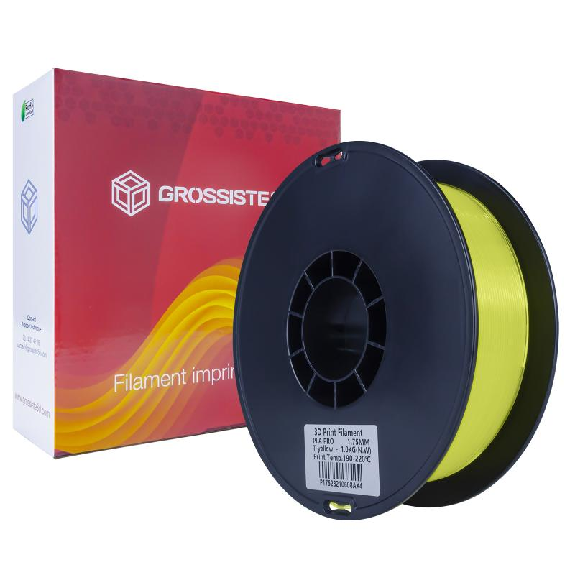 Filament 3D PLA Translucide 1 Kg Jaune 1.75mm-Lire la description