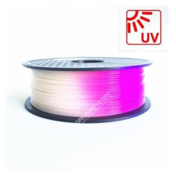 Filament 3D PLA Photosensible 1 Kg Blanc au Violet 1.75mm-Lire la description
