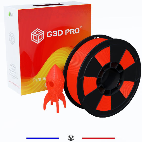 Filament 3D PLA Fluorescent 1kg Orange 1.75 mm-Lire la description