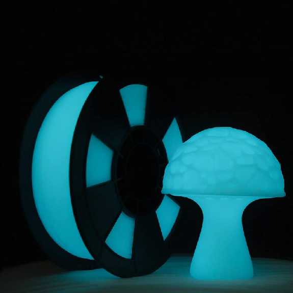 Filament 3D PLA Phosphorescent 500g 1.75 mm Cyan-Lire la description