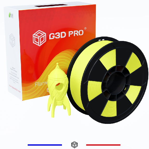 Filament 3D PLA Fluorescent 1 kg Jaune 1.75 mm-Lire la description