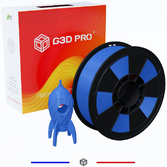 Filament 3D PLA Fluorescent 1 Kg 1.75 mm Bleu-Lire la description