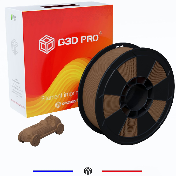 Fil 3D PLA MAT 1 Kg 1.75 mm Bois-Lire la description