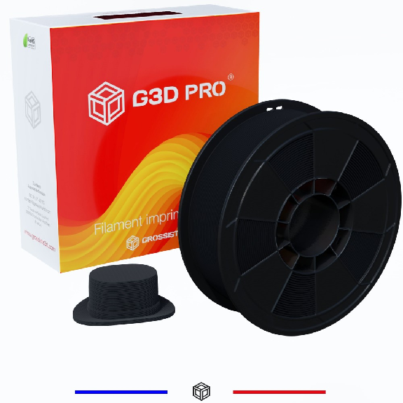 Fil 3D PLA MAT 1 Kg 1.75 mm Noir-Lire la description