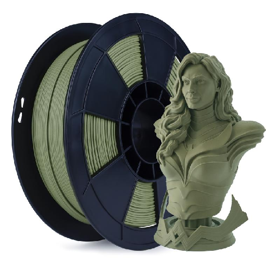 Fil 3D PLA MAT 500g 1.75 mm Vert militaire-Lire la description
