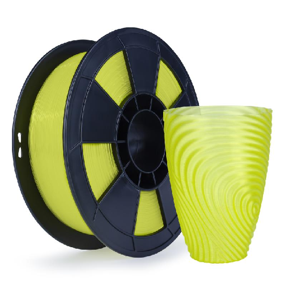 Filament 3D PLA Translucide 500g Jaune 1.75mm-Lire la description