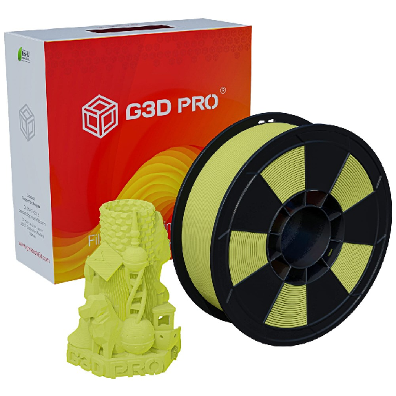 Fil 3D PLA Pastel 1 Kg 1.75 mm Jaune-Lire la description