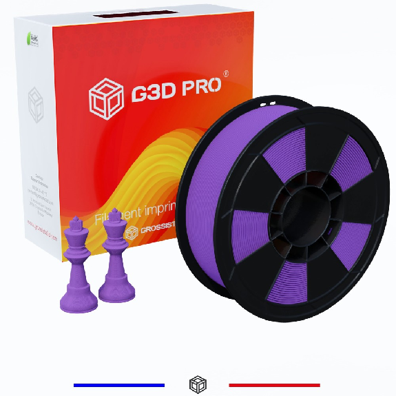 Fil 3D PLA MAT 1 Kg 1.75 mm Violet-Lire la description