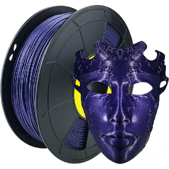 Filament 3D PLA Métallisé Bleu 1.75mm 500g-Lire la description