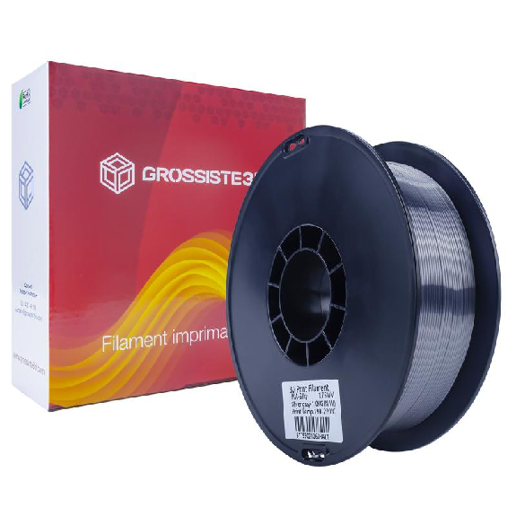Filament 3D Silk Glossy 500g Argent Gris 1.75 mm-Lire la description