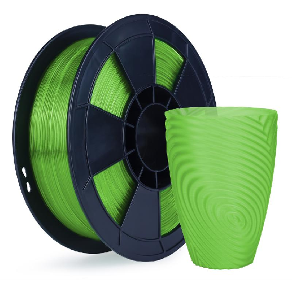 Filament 3D PLA Translucide 500g Vert 1.75mm-Lire la description