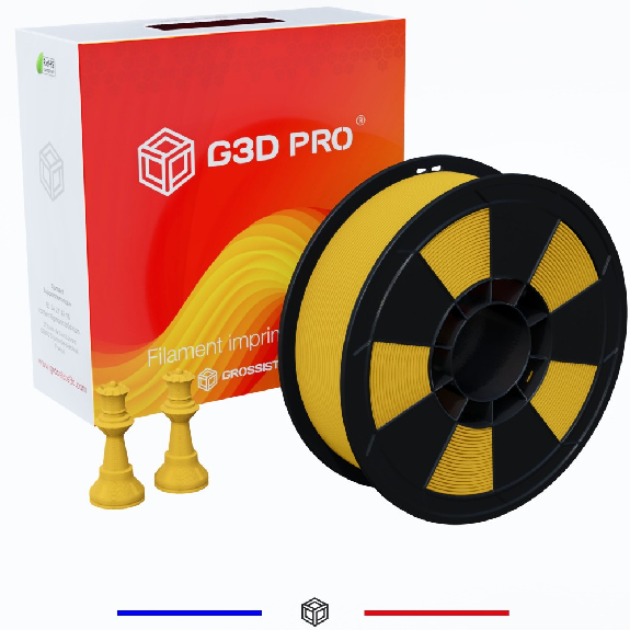 Fil 3D PLA MAT 1 Kg 1.75 mm Jaune-Lire la description