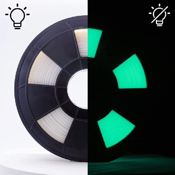 Filament 3D ABS Phosphorescent 500g 1.75 mm Vert-Lire la description