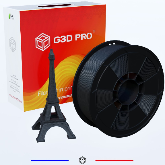Fil 3D ABS 1 Kg 1.75 mm Dark Gris Anthracite-Lire la description