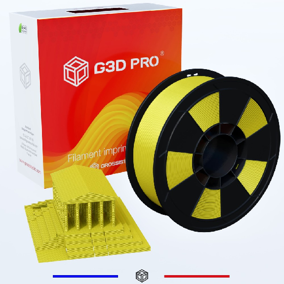 Filament 3D ABS 1 Kg 1.75 mm Jaune-Lire la description