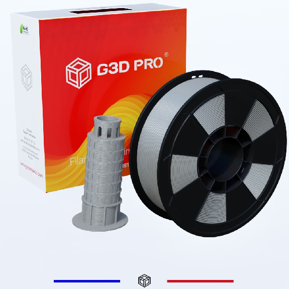 Fil 3D ABS 1 Kg 1.75 mm Gris-Lire la description